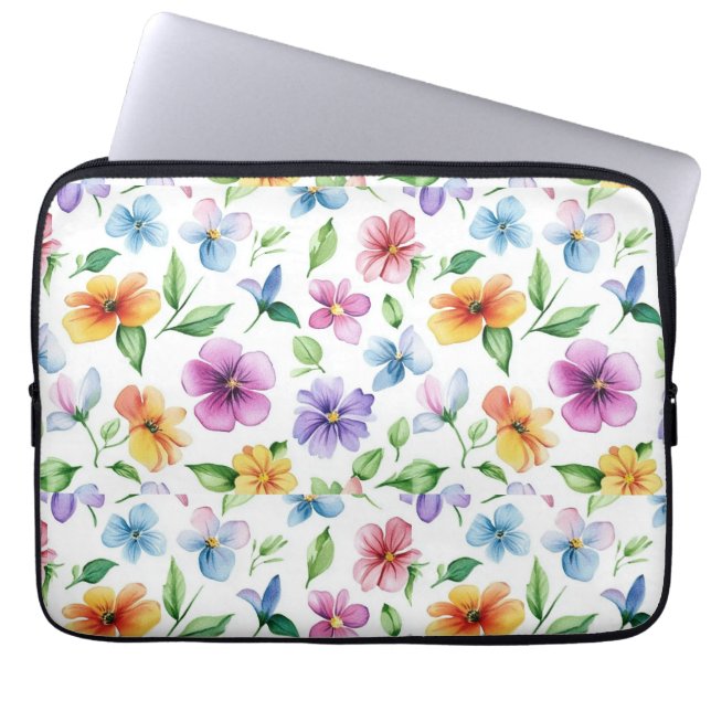 Flowers Floral Pattern Sublimation-95652 Laptop Sleeve (Front)
