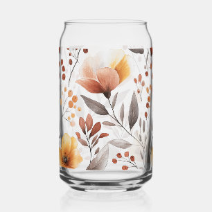 Flowers Floral Pattern Sublimation-95653 Can Glass