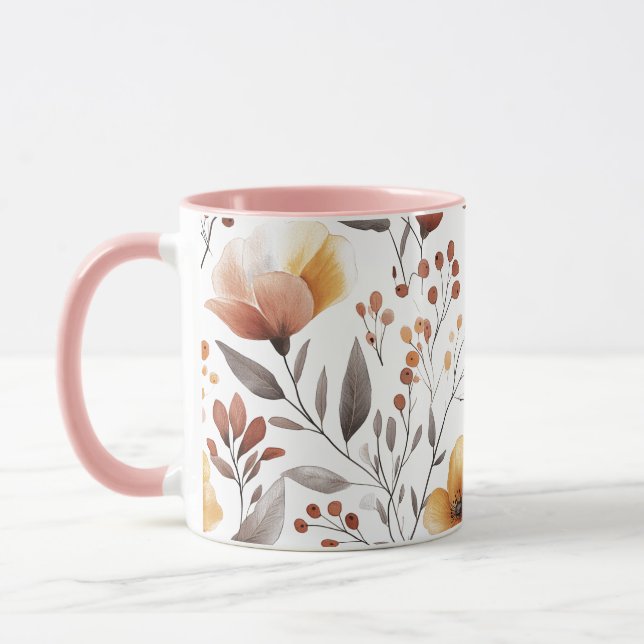 Flowers Floral Pattern Sublimation-95653 Mug (Left)