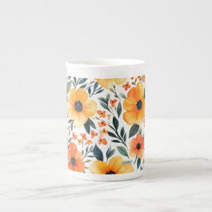 Flowers Floral Pattern Sublimation-95654 Bone China Mug