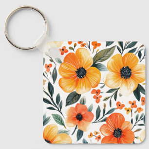 Flowers Floral Pattern Sublimation-95654 Keychain