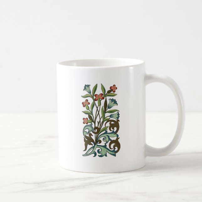 Flowers Floral Wallpaper Art Nouveau Pretty Coffee Mug (Right)