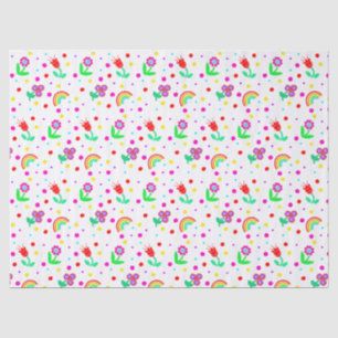 Flowers, Flowers and Polka Dots Girl's   Tissue Paper