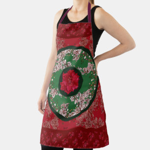 Flowers for Christmas Apron
