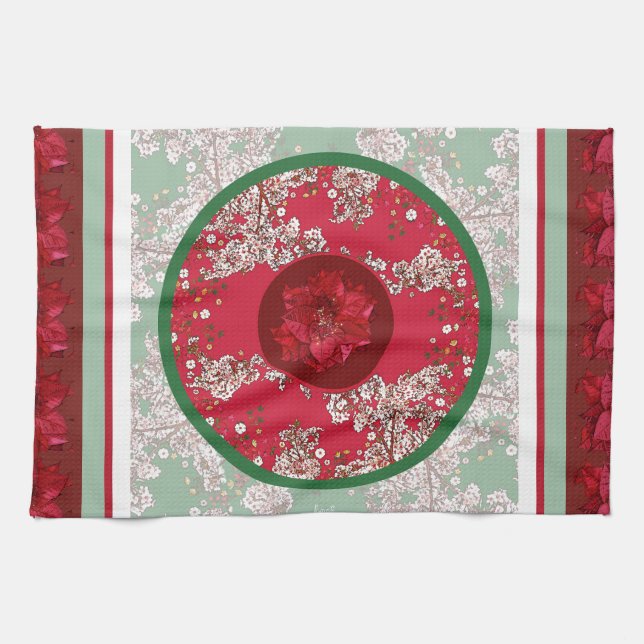 Flowers for Christmas Kitchen Towel (Horizontal)