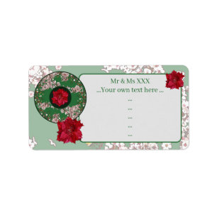 Flowers for Christmas Label