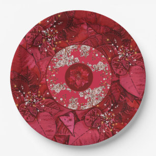 Flowers for Christmas Paper Plate