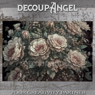 Flowers for Gothic Angels #4 - Decoupage - Tissue Paper