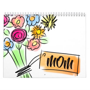 Flowers For Mom Tag Calendar