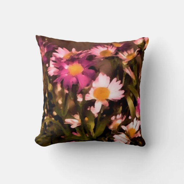 flowers for my friends throw pillow (Front)