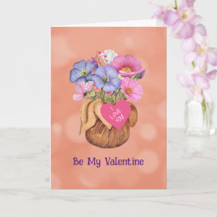 Flowers For My Valentine 5" x 7" Folded Card
