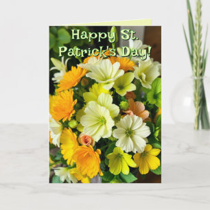Flowers for St. Patrick's Day Holiday Card