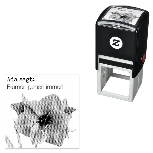 Flowers forever self-inking stamp (In Situ)
