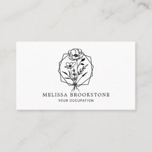 Flowers Frame Business Card
