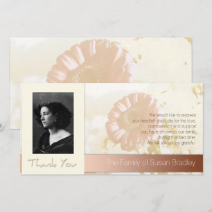 Flowers Frame Photo Sympathy Thank You P Card