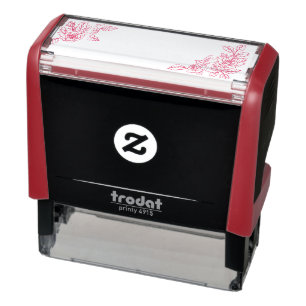 Flowers frame self-inking stamp