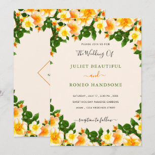 Flowers Frame Wedding Invitation Card Fresh Design