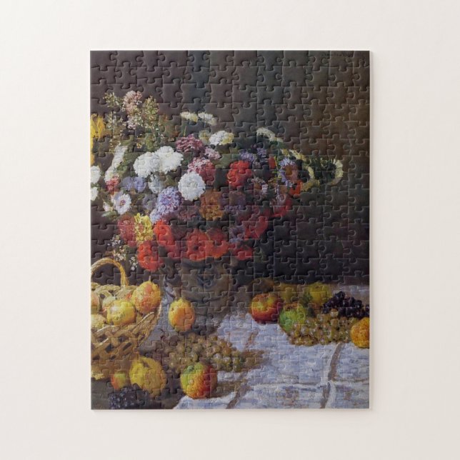 Flowers & Fruit Monet Fine Art Jigsaw Puzzle (Vertical)