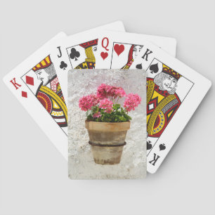 Flowers Geranium In Flower in Pot Playing Cards