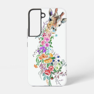 Flowers Giraffe Samsung Galaxy or iPhone Cases