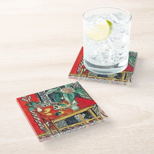 Flowers  Glass Coaster (Angled)