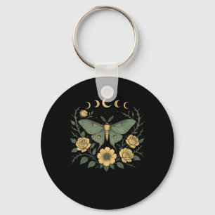 Flowers Goblincore Moth And Butterfly Cottagecore  Keychain