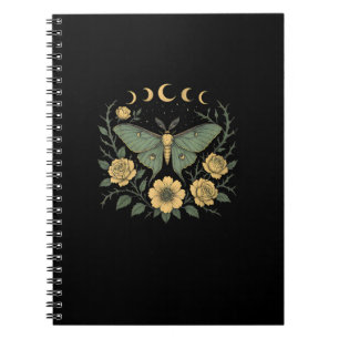 Flowers Goblincore Moth And Butterfly Cottagecore  Notebook