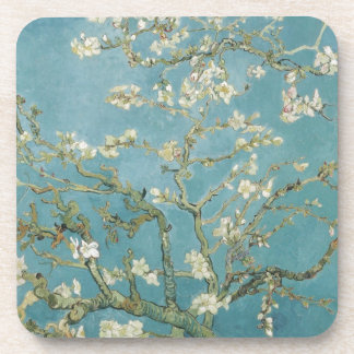 Flowers Gogh Branches Almond Blossoms Nature Coaster