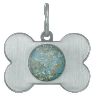 Flowers Gogh Branches Almond Blossoms Nature Pet Tag