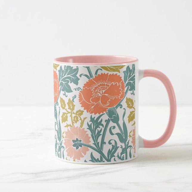 Flowers, Graphic Vintage Art Mug (Right)