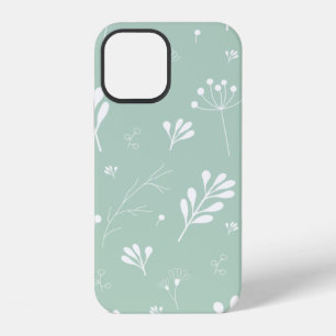 Flowers green background twigs iPhone 12 case