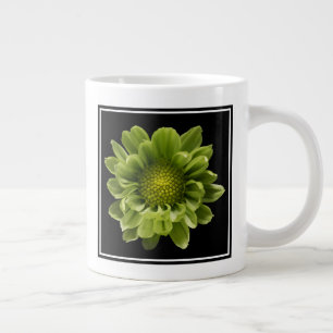 Flowers Green Chrysanthemum Large Coffee Mug