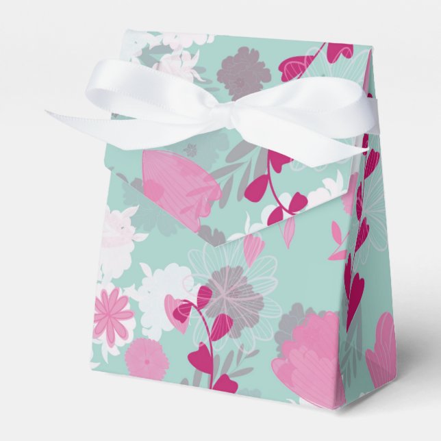 flowers green favor box (Front Side)