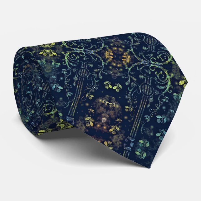 Flowers Guitar Neck Tie (Rolled)