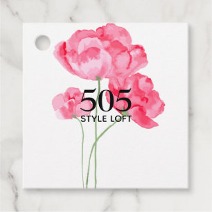 Flowers Hang Tags, Clothing Label, Store Sale Favour Tags