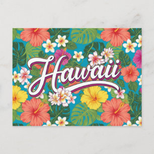 Flowers Hawaii Travel Postcard