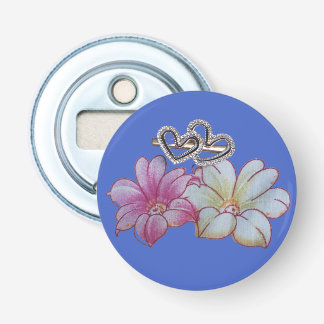 Flowers & heart  bottle opener