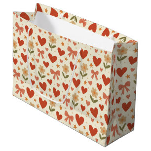 Flowers Hearts & Cute Bows - Large Gift Bag
