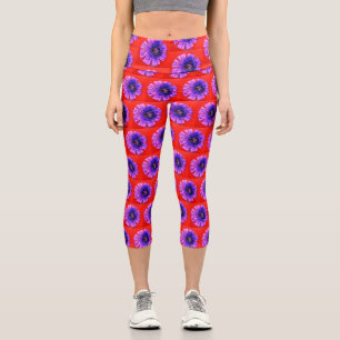 Flowers High Waisted Capris