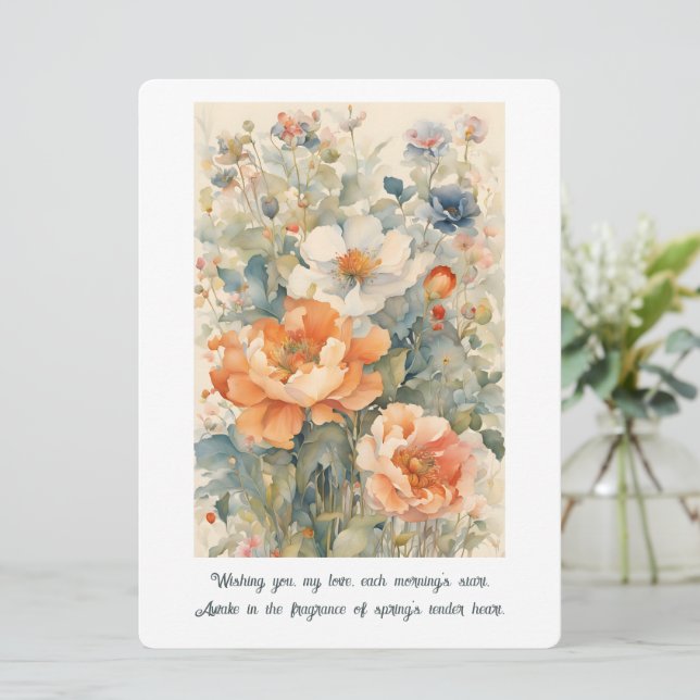 Flowers  holiday card (Standing Front)