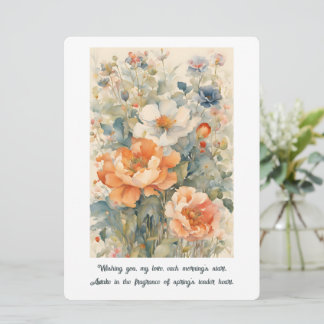 Flowers  holiday card