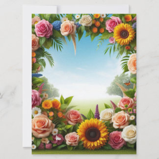 flowers holiday card