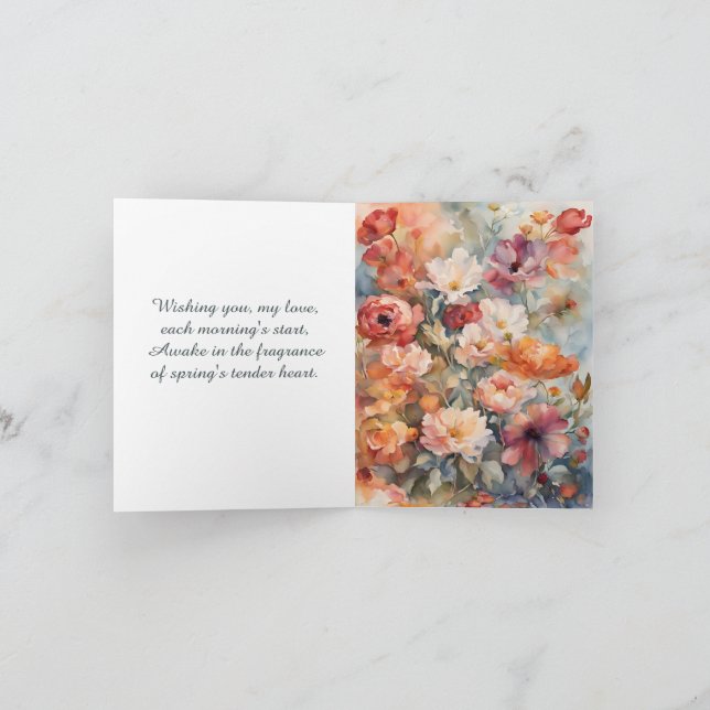 Flowers  holiday card (Inside)