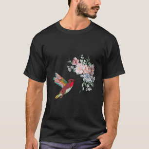 Flowers Hummingbird Lover Vintage Nature Hummingbi T-Shirt