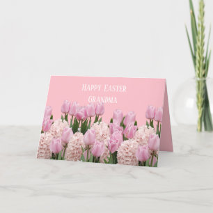 Flowers Hyacinth and Tulips Personalized  Thank You Card