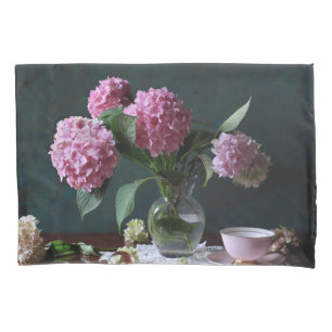 Flowers   Hydrangeas in Vase Pillowcase