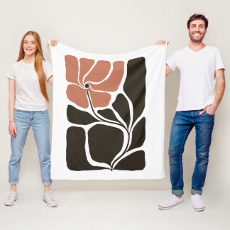 Flowers Illustration Artwork Fleece Blanket
