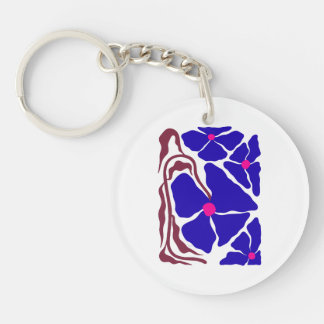 Flowers Illustration Artwork Keychain