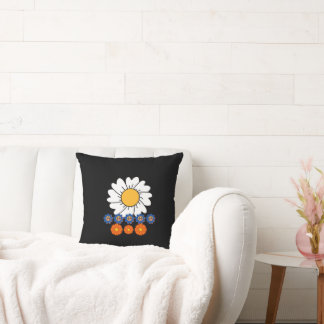 Flowers Illustration Throw Pillow