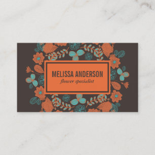 Flowers Illustrative Business Card